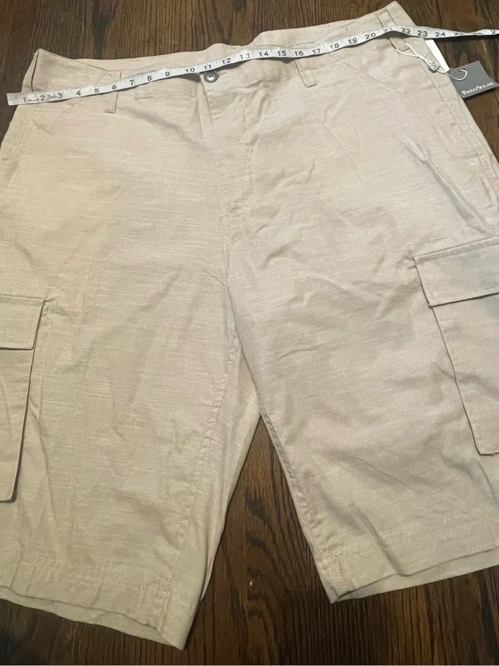 Paulo Solari  casual Men's Cream Cargo Shorts with Utility Pockets size 42  NWT